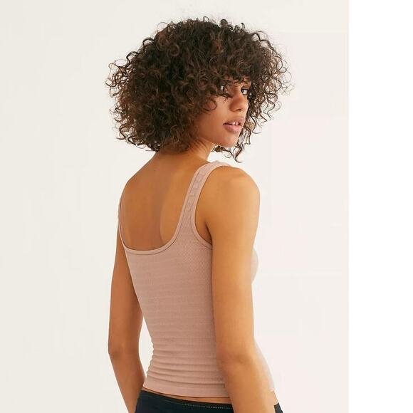 NWT Free People Intimately Square One Seamless Cami In Nude Size Medium/Large - Picture 2 of 6